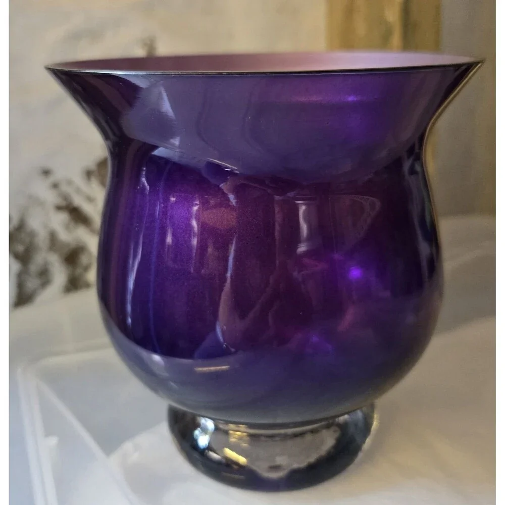 PartyLite Amethyst Tealight Holder P7227 Purple Glass Candle Holder B#23 - Picture 1 of 6